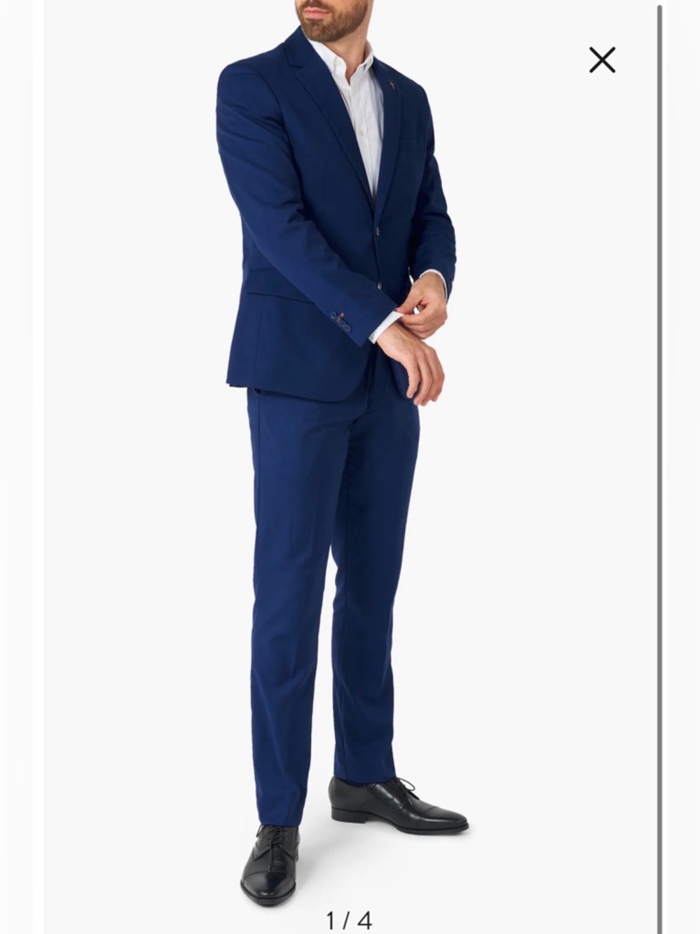 OppoSuits Daily Tailored Fit Dark Blue Two-Piece Suit, Size 42